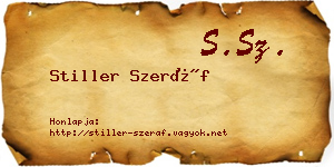 Stiller Szeráf névjegykártya